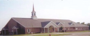 Church constructed on helical piles.