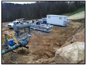 All above ground pipeline components can be supported on helical piles with no need for concrete. Meter buildings, pig launchers and catchers, valve stations, meter provers, pump stations, compressor stations, gas treating units, etc